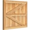 Ekena Millwork Framed Board-n-Batten Shutters w/Z-Bar, Rough Sawn Western Red Cedar, 26 7/8W x 22H, PR RBF06Z26X022RWR - alternate 4